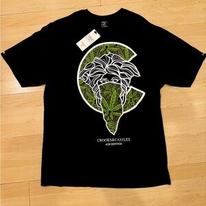 Crooks & Castles 4/20 Special Edition Tshirt. NWT. XL. Black
